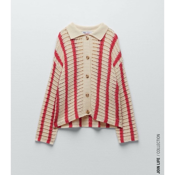 Zara | Sweaters | Zara Open Knit Jacket 
